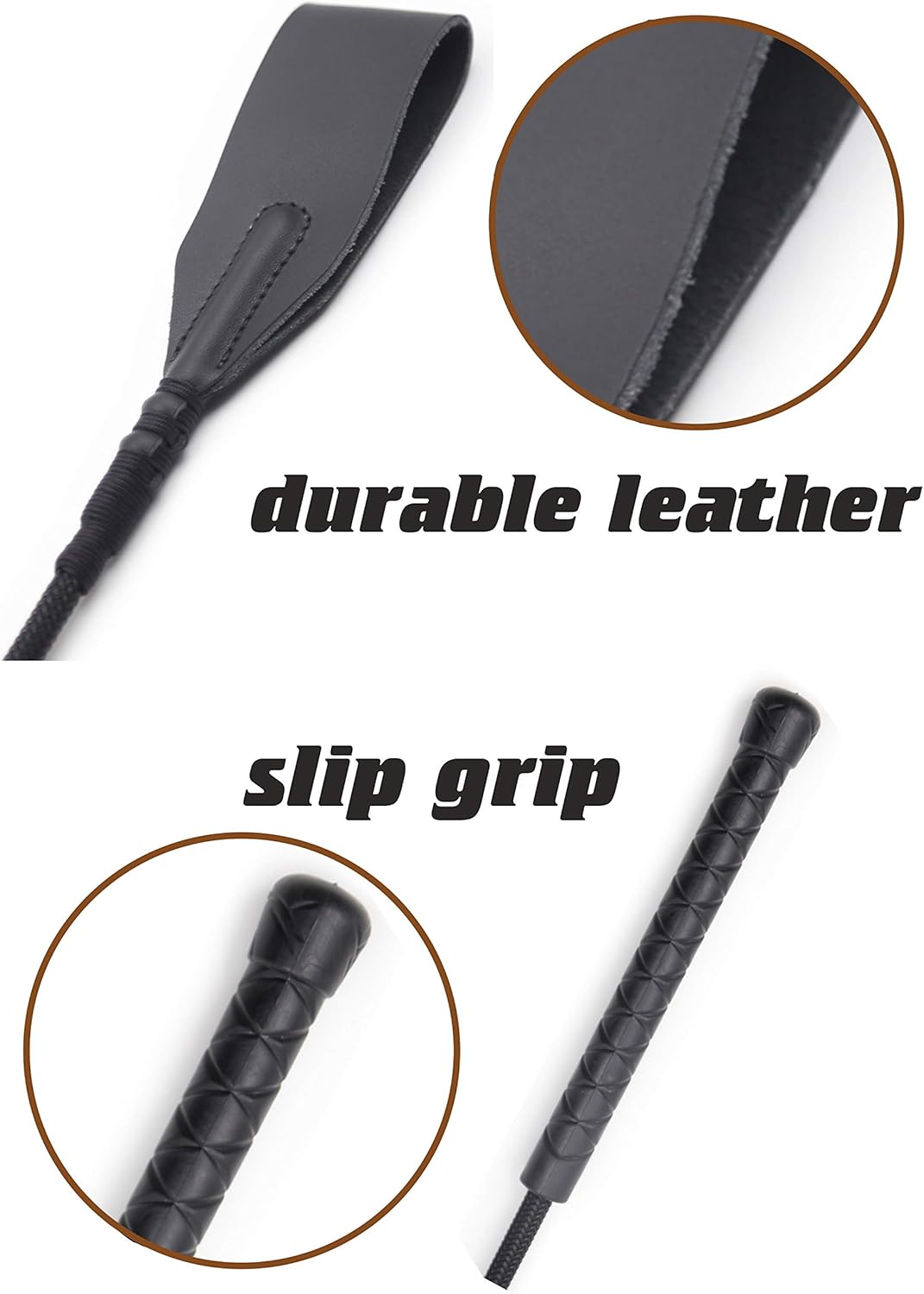 18-Inch Professional Equestrian Riding Crop – Fiberglass Shaft + Anti-Slip Grip + Precision Control Design