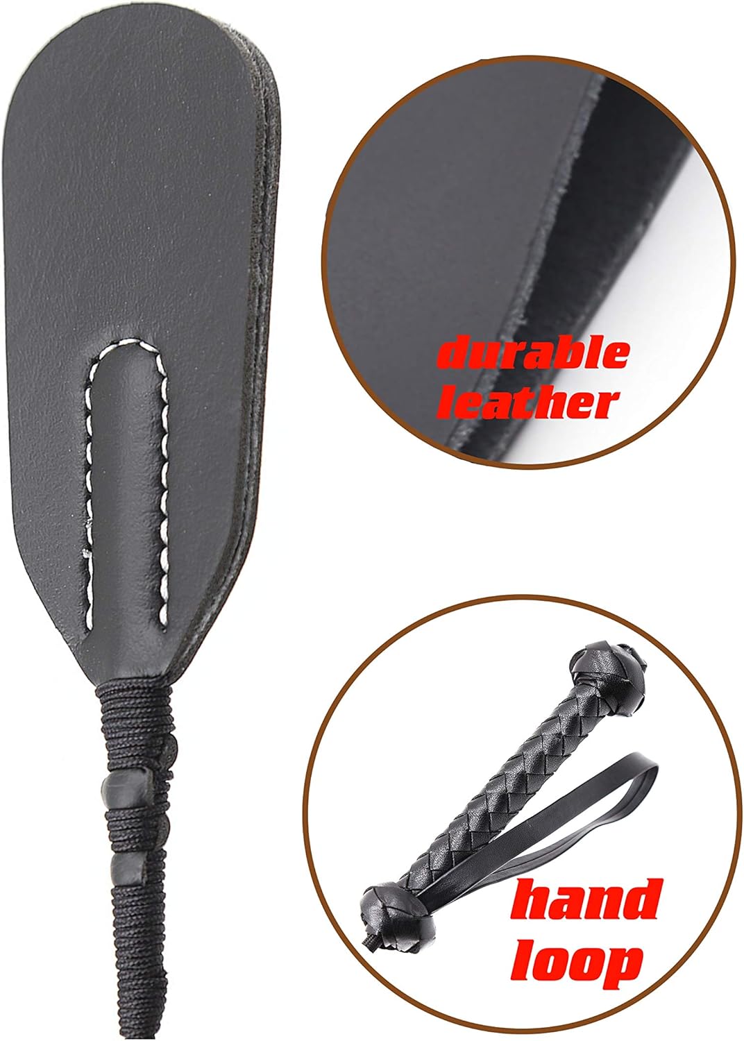 Multifunctional Horse Riding Crop & Leather Tassel Whip Combo Set